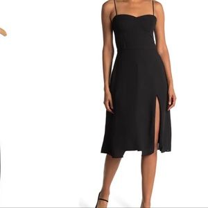 Socialite corset top black midi dress